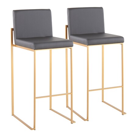 Lumisource Fuji High Back Barstool - Set of 2 PR B30-FUJIHB AUGY2 | Zoro